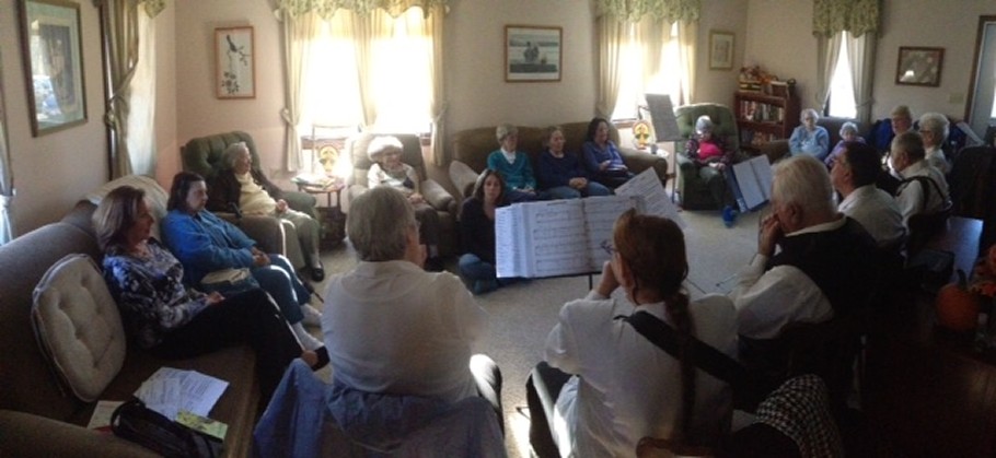 Seniors Practicing Chorus