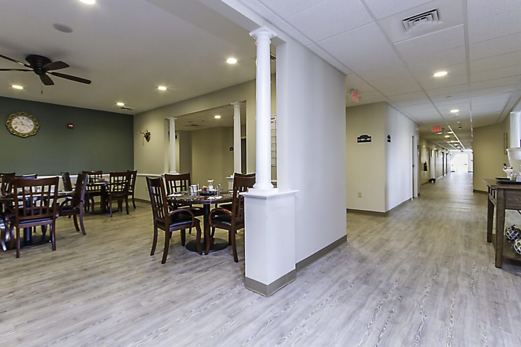 Dining room at Beaver Lake Retirement Home