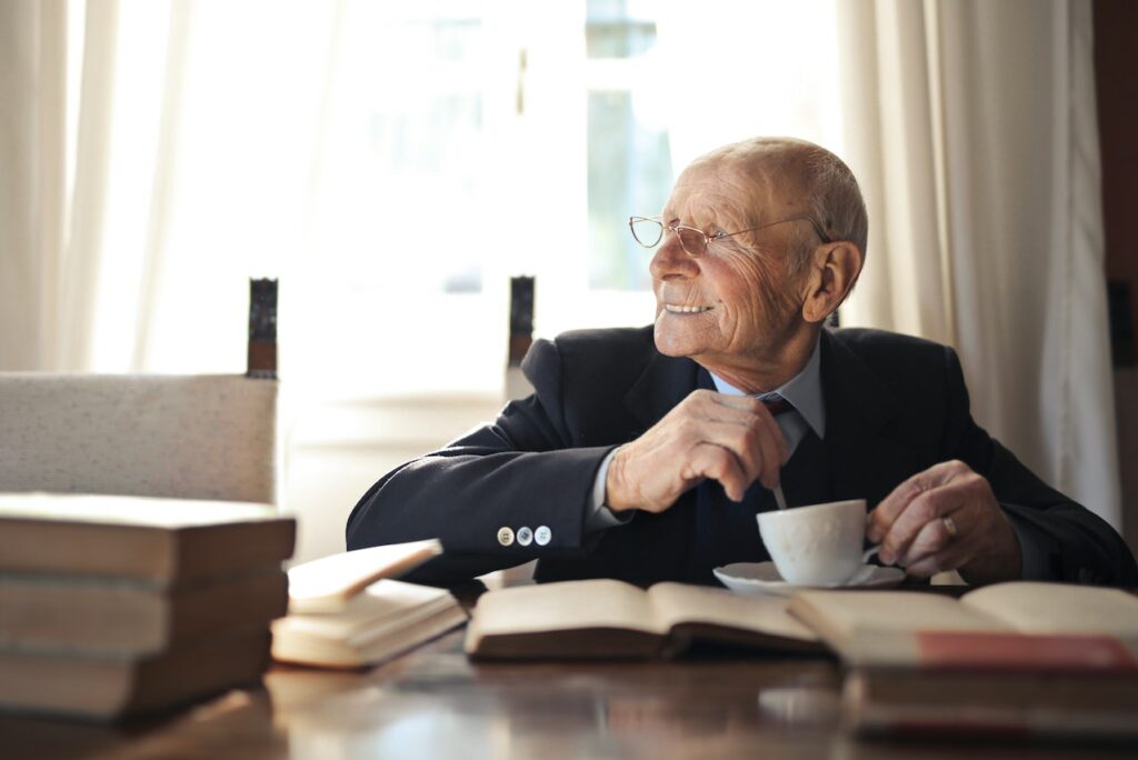 Man at table